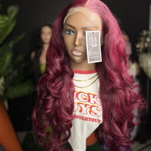 BURGUNDY RAW DONOR BOUNCY HAIR