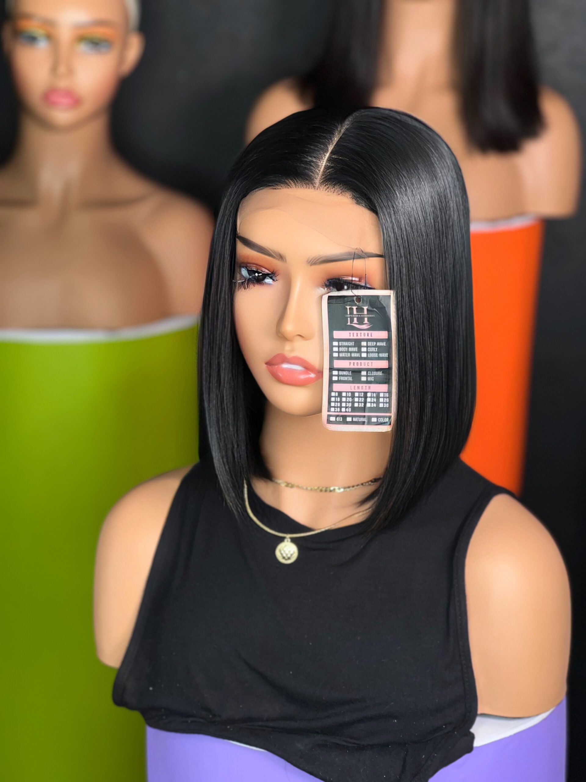 8 inches JET BLACK BONE STRAIGHT